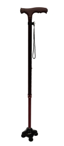 Laska inwalidzka aluminiowa, miękki uchwyt, lampka Twist Diamond