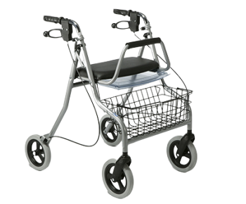 Balkonik stalowy z koszykiem na zakupy