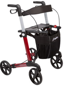 Balkonik inwalidzki dla seniora z koszykiem