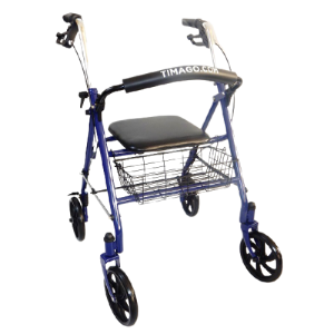 Podpórka stalowa z siedziskiem i koszykiem