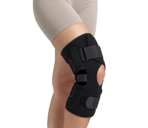 Rozpinany stabilizator kolana z szynami bocznymi