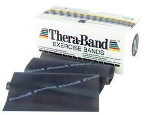 Taśma rehabilitacyjna 5,5 m czarna, specjalna mocna Thera Band®