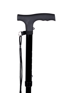 Laska inwalidzka - składana SOFT-TOUCH  z uchwytem "T"