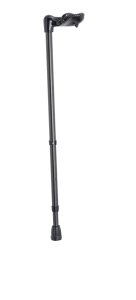 Laska inwalidzka, anatomiczna - uchwyt Carbon, z regulacją wysokości 