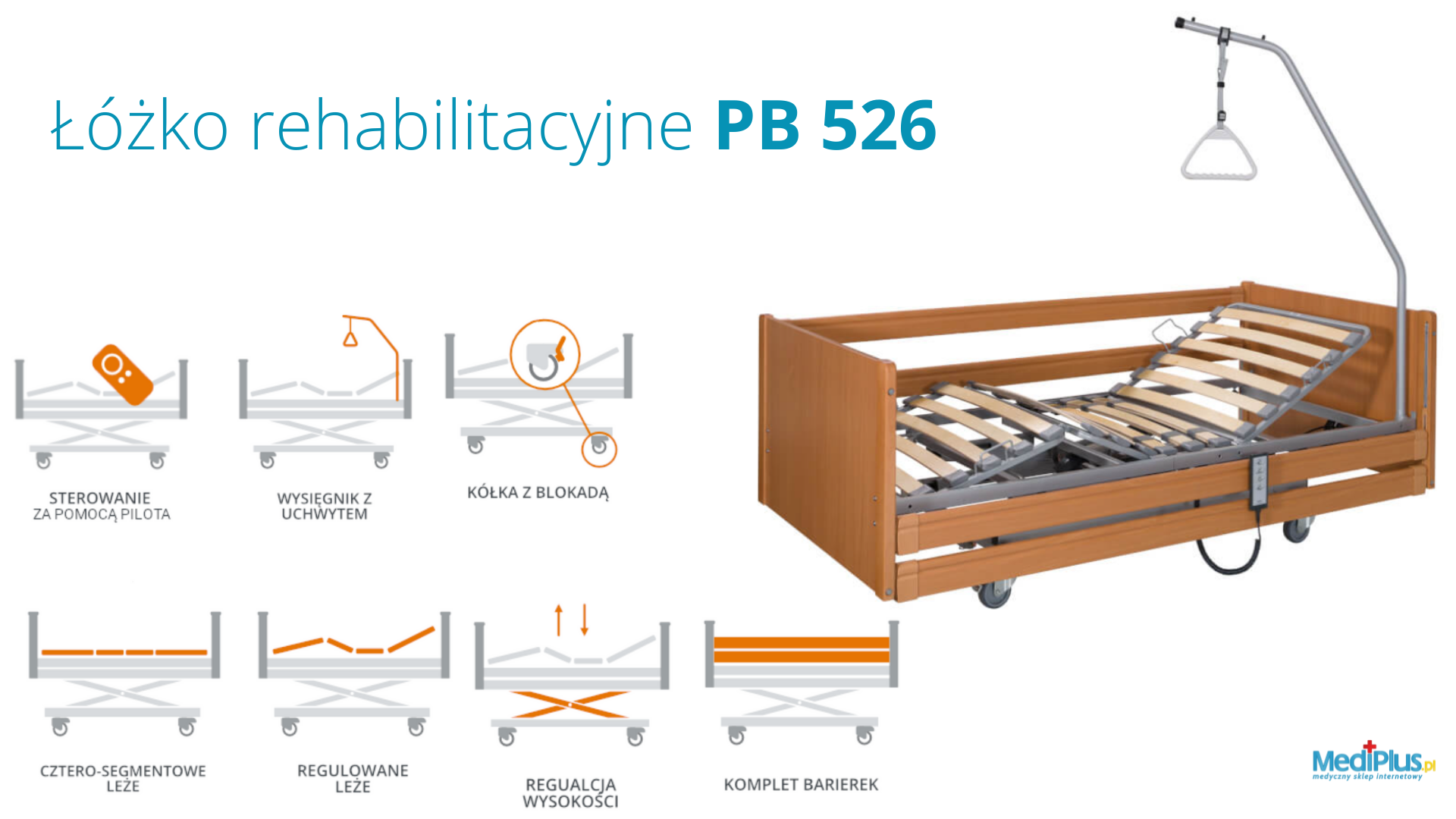 Elektryczne łóżko rehabilitacyjne PB 526 II