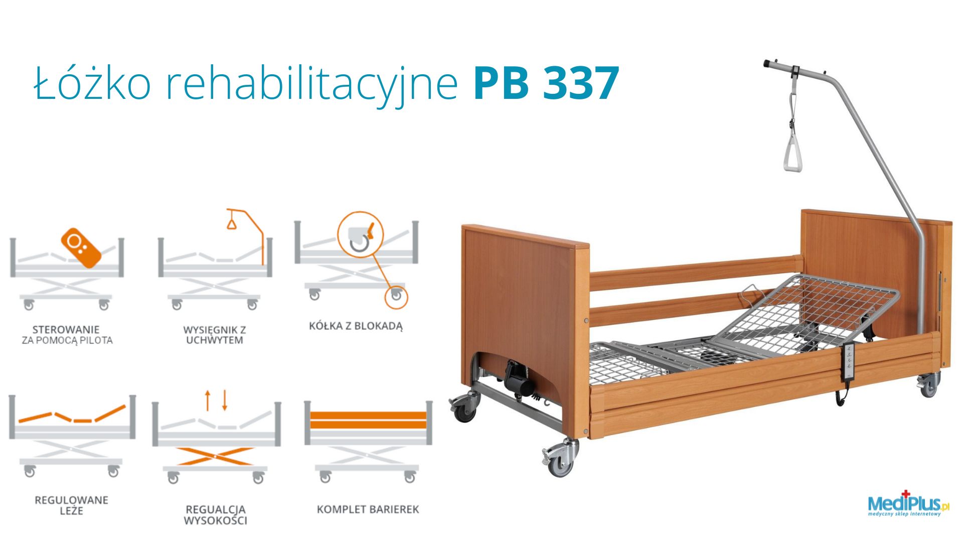 Niskie łóżko rehabilitacyjne PB 337